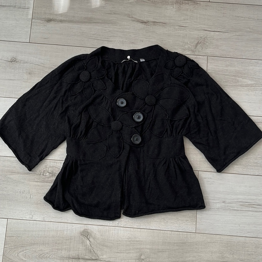 Anthropologie knitted and knotted cardigan size L